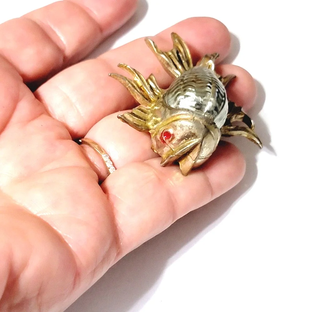 RARE Lion Fish Brooch Pin 2